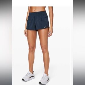 1. Lululemon Hotty Hot Short - True Navy - Size 6 - Low Rise